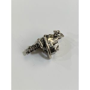 .925 Garden Chainsaw Sterling Silver Jewelry Charm #garden tools